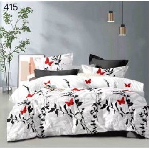 Lenjerie de pat dublu Bumbac FINET, pentru 2 persoane, 6 piese, Cearceaf de pat  230 x 250cm, CF79