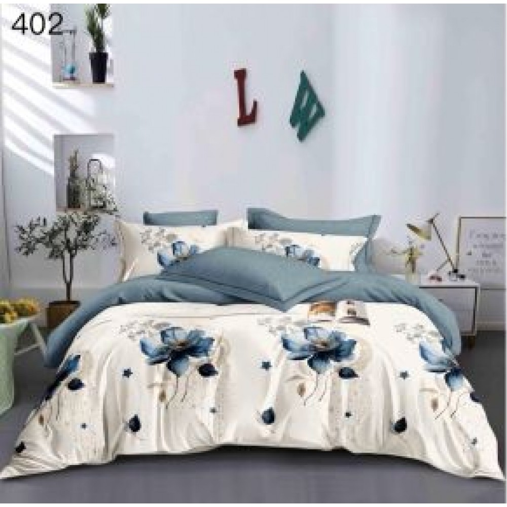 Lenjerie de pat dublu Bumbac FINET, pentru 2 persoane, 6 piese, Cearceaf de pat  230 x 250cm, CF84 Lenjerii din finet 6 piese