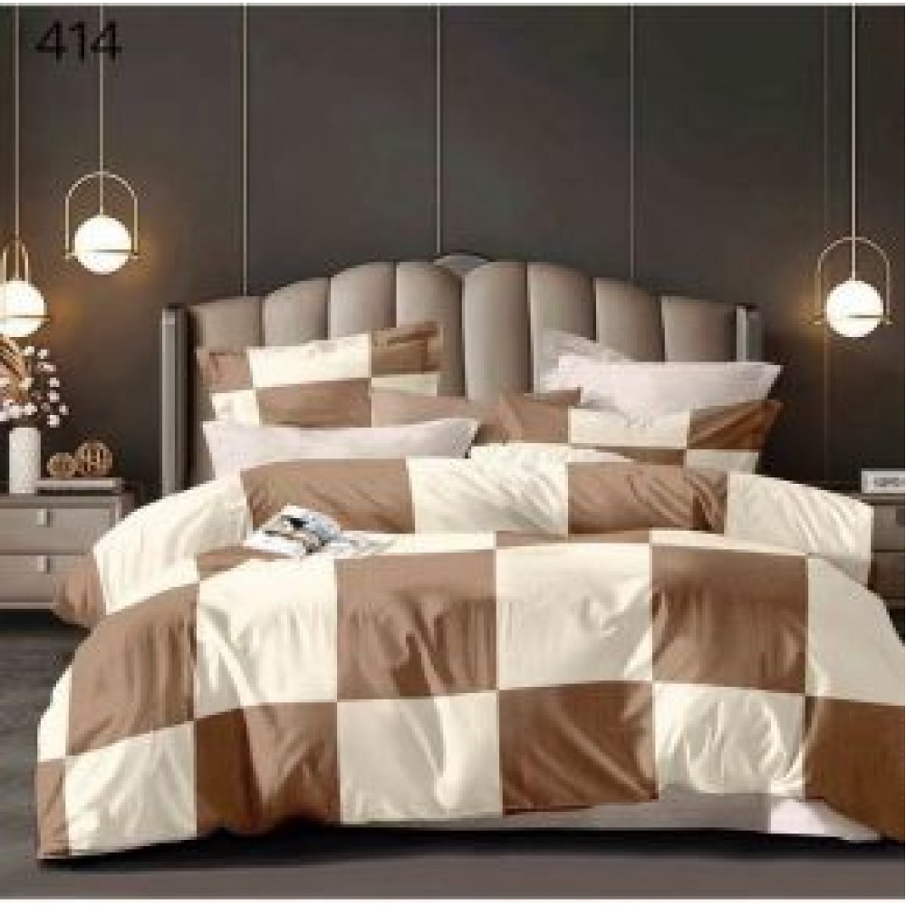 Lenjerie de pat dublu Bumbac FINET, pentru 2 persoane, 6 piese, Cearceaf de pat  230 x 250cm, CF85 Lenjerii din finet 6 piese