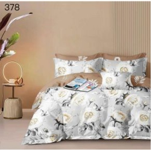 Lenjerie de pat dublu Bumbac FINET, pentru 2 persoane, 6 piese, Cearceaf de pat  230 x 250cm, CF91