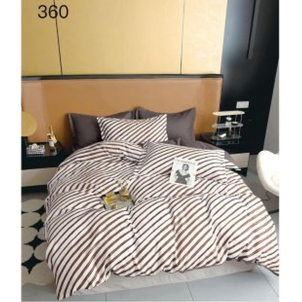 Lenjerie de pat dublu Bumbac FINET, pentru 2 persoane, 6 piese, Cearceaf de pat  230 x 250cm, CF93 Lenjerii din finet 6 piese
