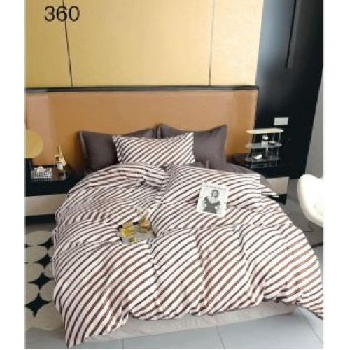 Lenjerie de pat dublu Bumbac FINET, pentru 2 persoane, 6 piese, Cearceaf de pat  230 x 250cm, CF93