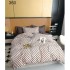 Lenjerie de pat dublu Bumbac FINET, pentru 2 persoane, 6 piese, Cearceaf de pat  230 x 250cm, CF93