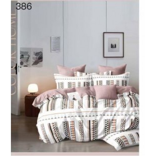Lenjerie de pat dublu Bumbac FINET, pentru 2 persoane, 6 piese, Cearceaf de pat  230 x 250cm, CF94