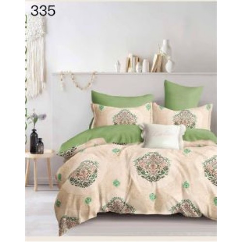 Lenjerie de pat dublu Bumbac FINET, pentru 2 persoane, 6 piese, Cearceaf de pat  230 x 250cm, CF95