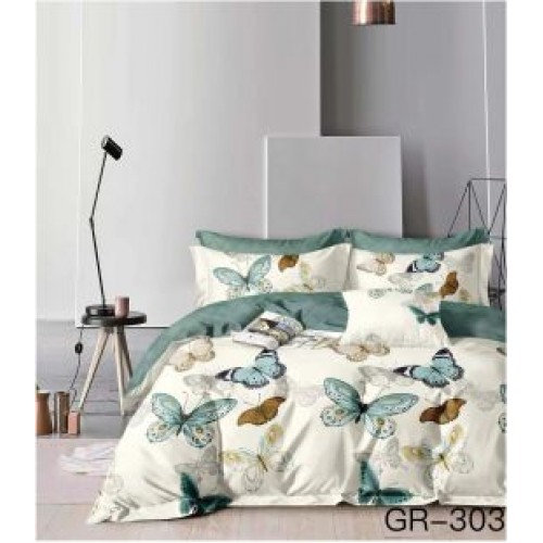 Lenjerie de pat dublu Bumbac FINET, pentru 2 persoane, 6 piese, Cearceaf de pat  230 x 250cm, CF100
