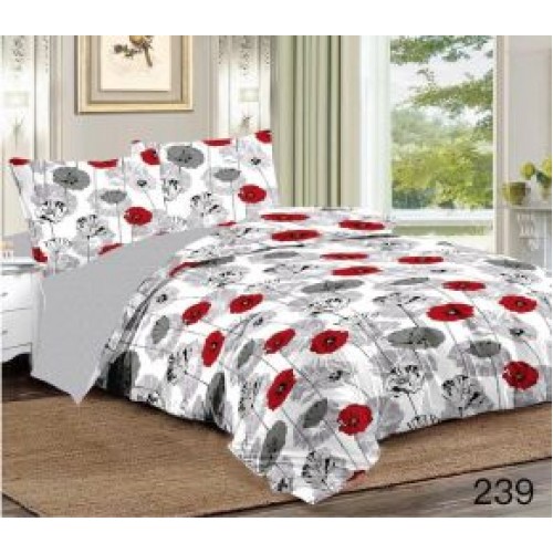 Lenjerie de pat dublu Bumbac FINET, pentru 2 persoane, 6 piese, Cearceaf de pat  230 x 250cm, CF103