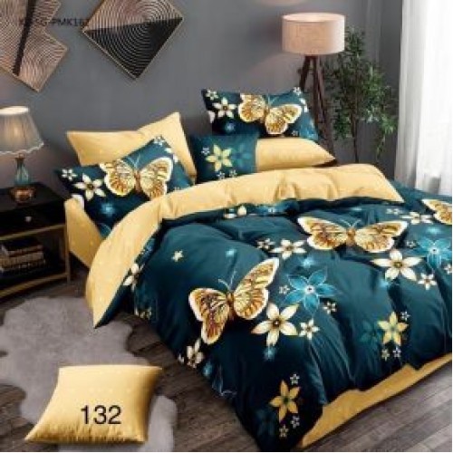 Lenjerie de pat dublu Bumbac FINET, pentru 2 persoane, 6 piese, Cearceaf de pat  230 x 250cm, CF106