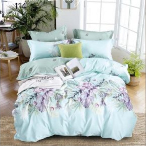 Lenjerie de pat dublu Bumbac FINET, pentru 2 persoane, 6 piese, Cearceaf de pat  230 x 250cm, CF107