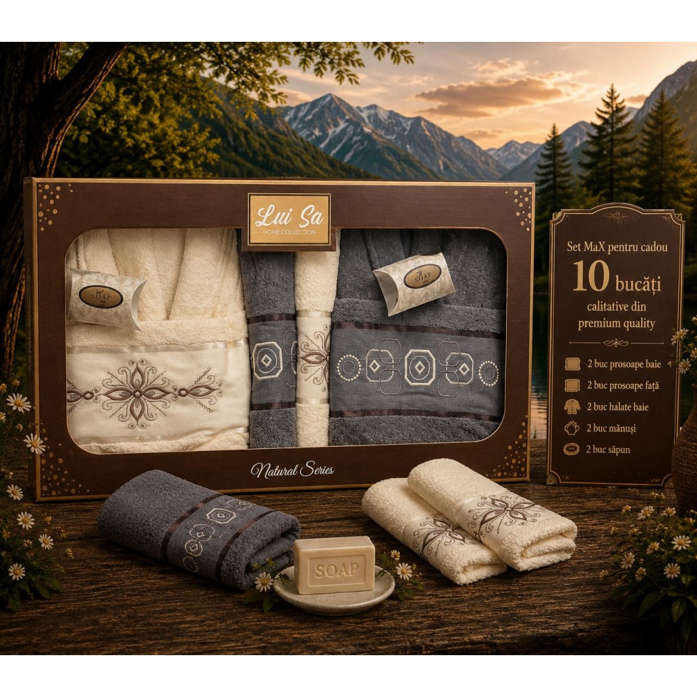 Set cadou premium pentru baie – 10 piese SET10P4 ACCESORII BAIE