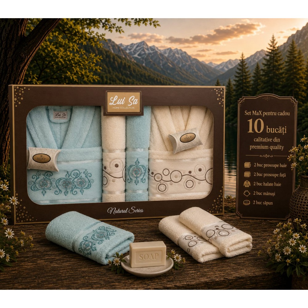 Set cadou premium pentru baie – 10 piese SET10P6 ACCESORII BAIE