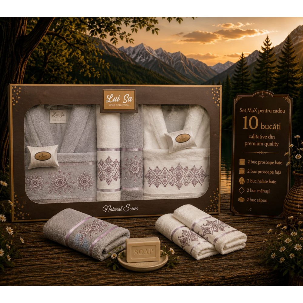 Set cadou premium pentru baie – 10 piese SET10P8 ACCESORII BAIE