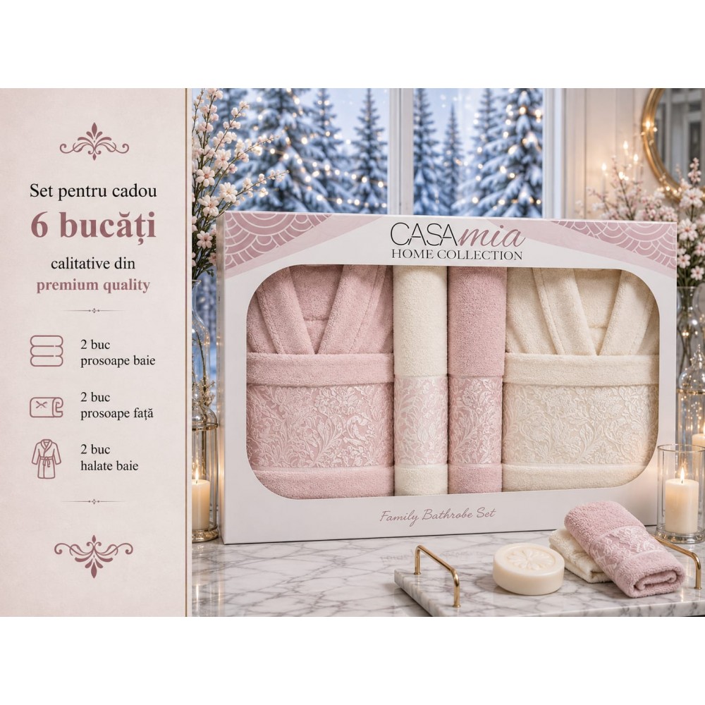 Set halate baie 6 piese – Eleganță și confort premium pentru întreaga familie SH8 ACCESORII BAIE