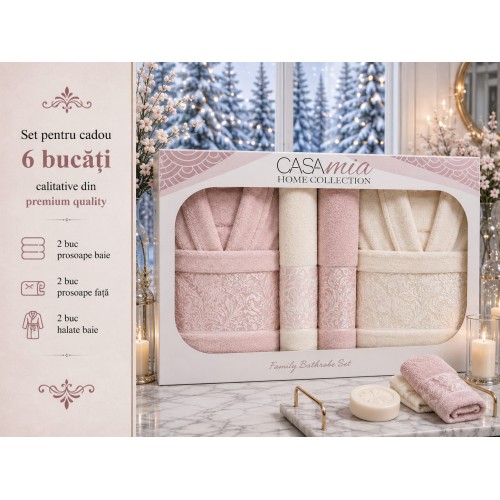 Set halate baie 6 piese – Eleganță și confort premium pentru întreaga familie SH8
