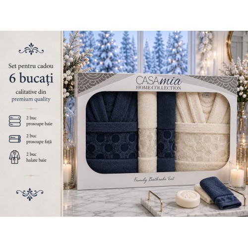 Set halate baie 6 piese – Eleganță și confort premium pentru întreaga familie SH9