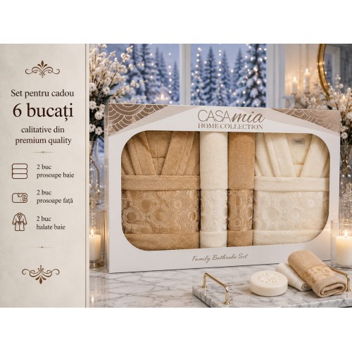 Set halate baie 6 piese – Eleganță și confort premium pentru întreaga familie SH10