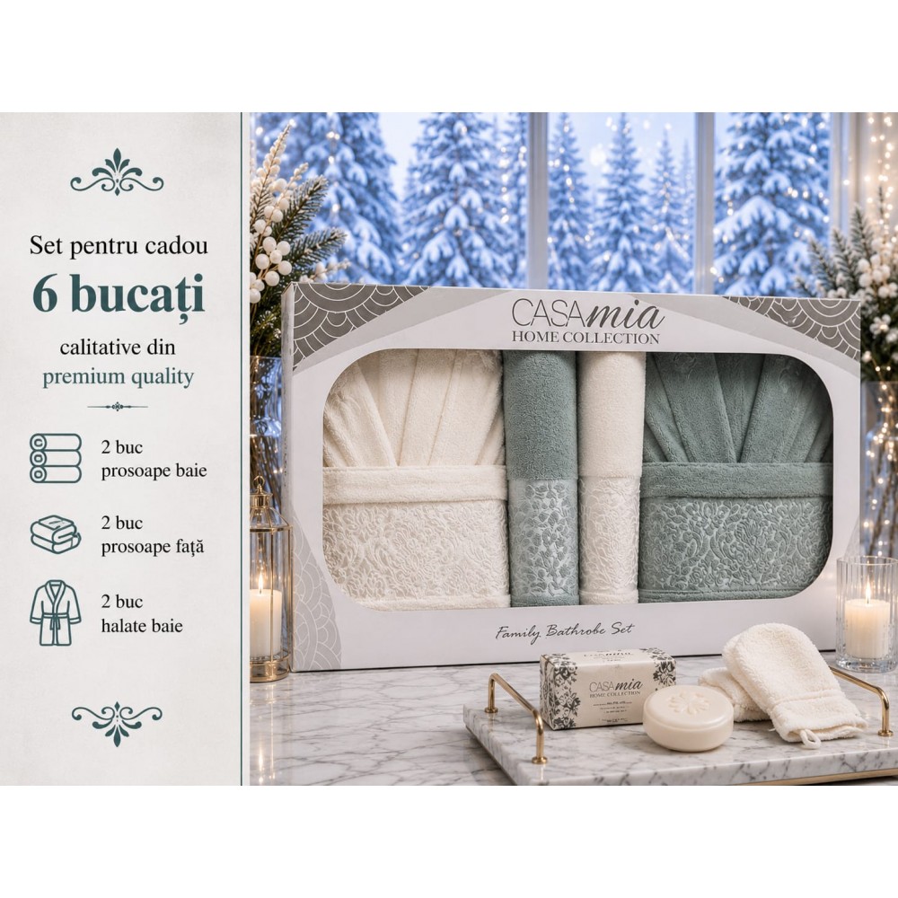 Set halate baie 6 piese – Eleganță și confort premium pentru întreaga familie SH13 ACCESORII BAIE