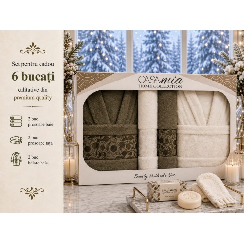 Set halate baie 6 piese – Eleganță și confort premium pentru întreaga familie SH14