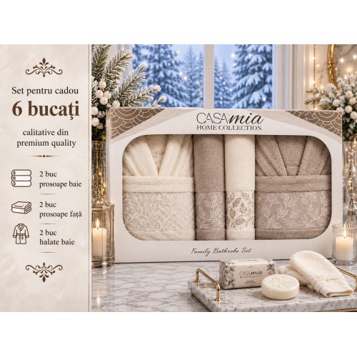 Set halate baie 6 piese – Eleganță și confort premium pentru întreaga familie SH15