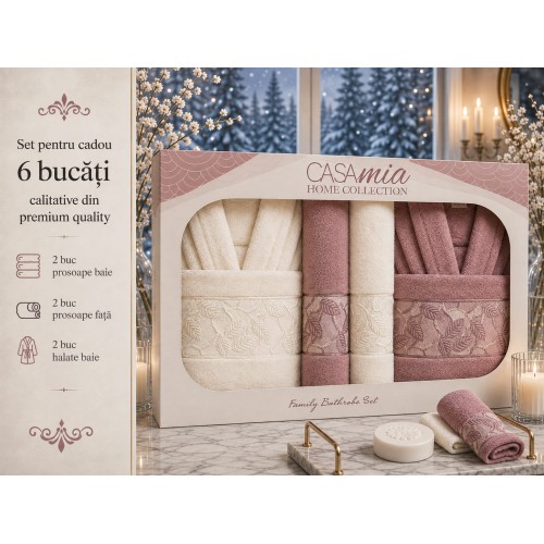 Set halate baie 6 piese – Eleganță și confort premium pentru întreaga familie SH16