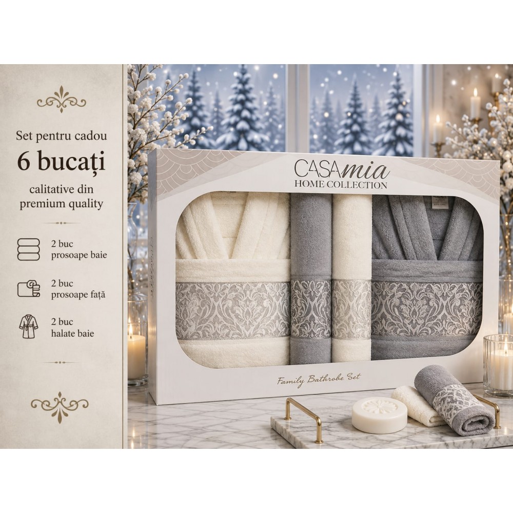 Set halate baie 6 piese – Eleganță și confort premium pentru întreaga familie SH17 ACCESORII BAIE