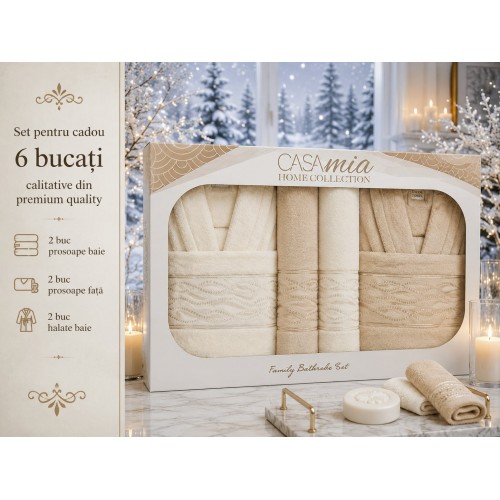 Set halate baie 6 piese – Eleganță și confort premium pentru întreaga familie SH19