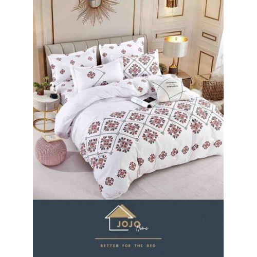Set Lenjerie Eleganta Finet Din 4 Piese ,Pat 1 Persoana, Cearceaf de pat 155 x 230cm, JK-011