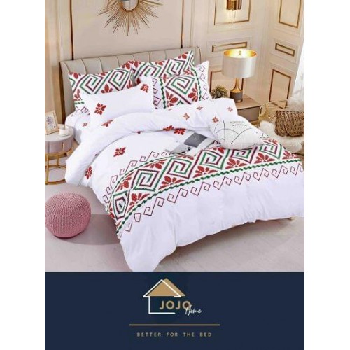 Set Lenjerie Eleganta Finet Din 4 Piese ,Pat 1 Persoana, Cearceaf de pat 155 x 230cm, JK-012