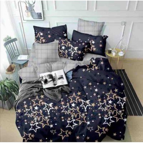 Set Lenjerie Eleganta Finet Din 4 Piese ,Pat 1 Persoana, Cearceaf de pat 155 x 230cm, JK-015