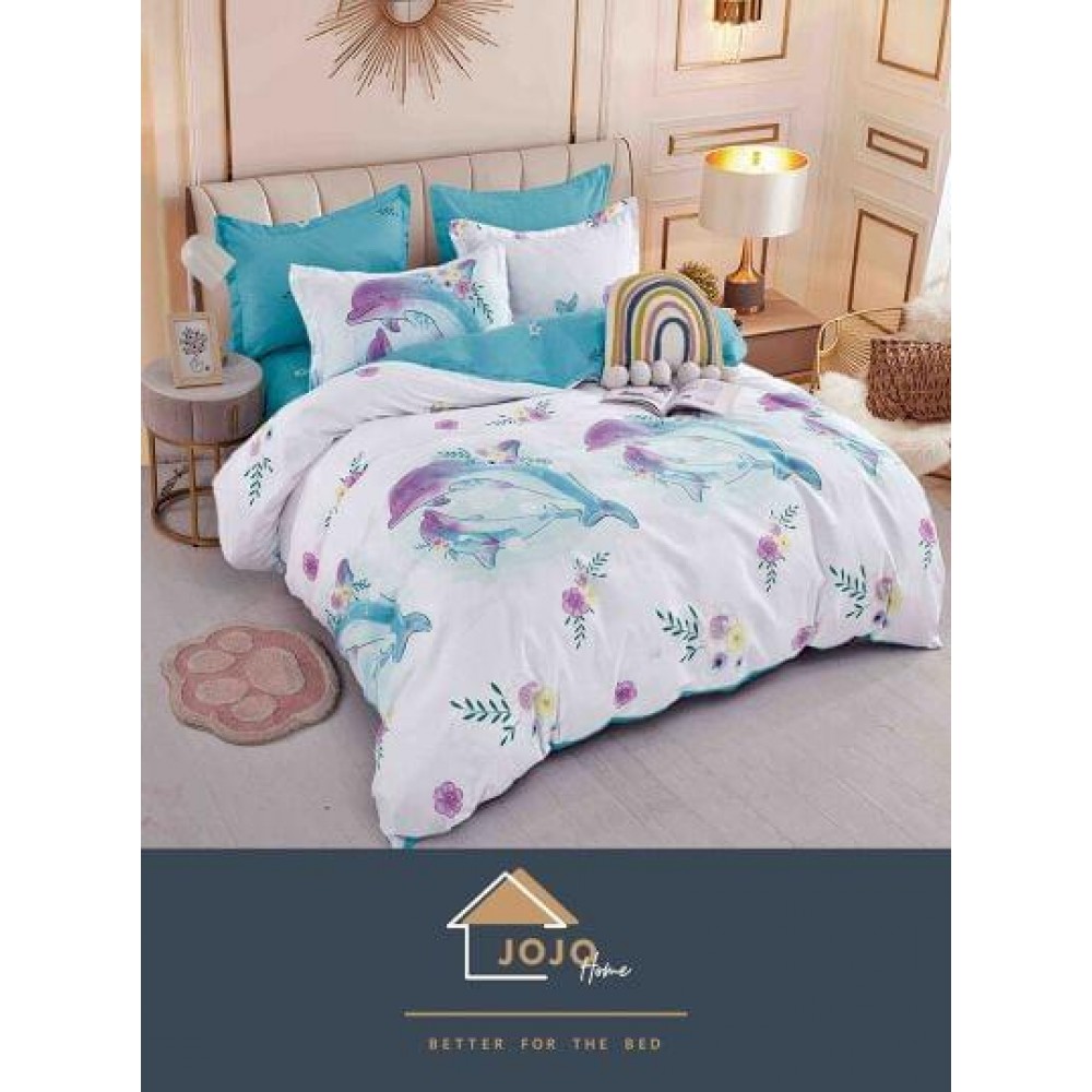 Set Lenjerie Eleganta Finet Din 4 Piese ,Pat 1 Persoana, Cearceaf de pat 155 x 230cm, JK-017 LENJERII DIN FINET 4 PIESE  /  1 PERSOANA JOJO