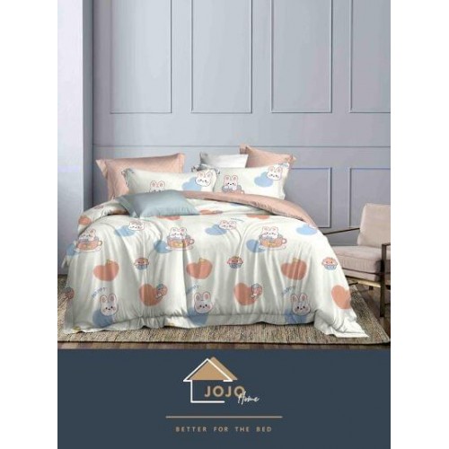 Set Lenjerie Eleganta Finet Din 4 Piese ,Pat 1 Persoana, Cearceaf de pat 155 x 230cm, JK-018