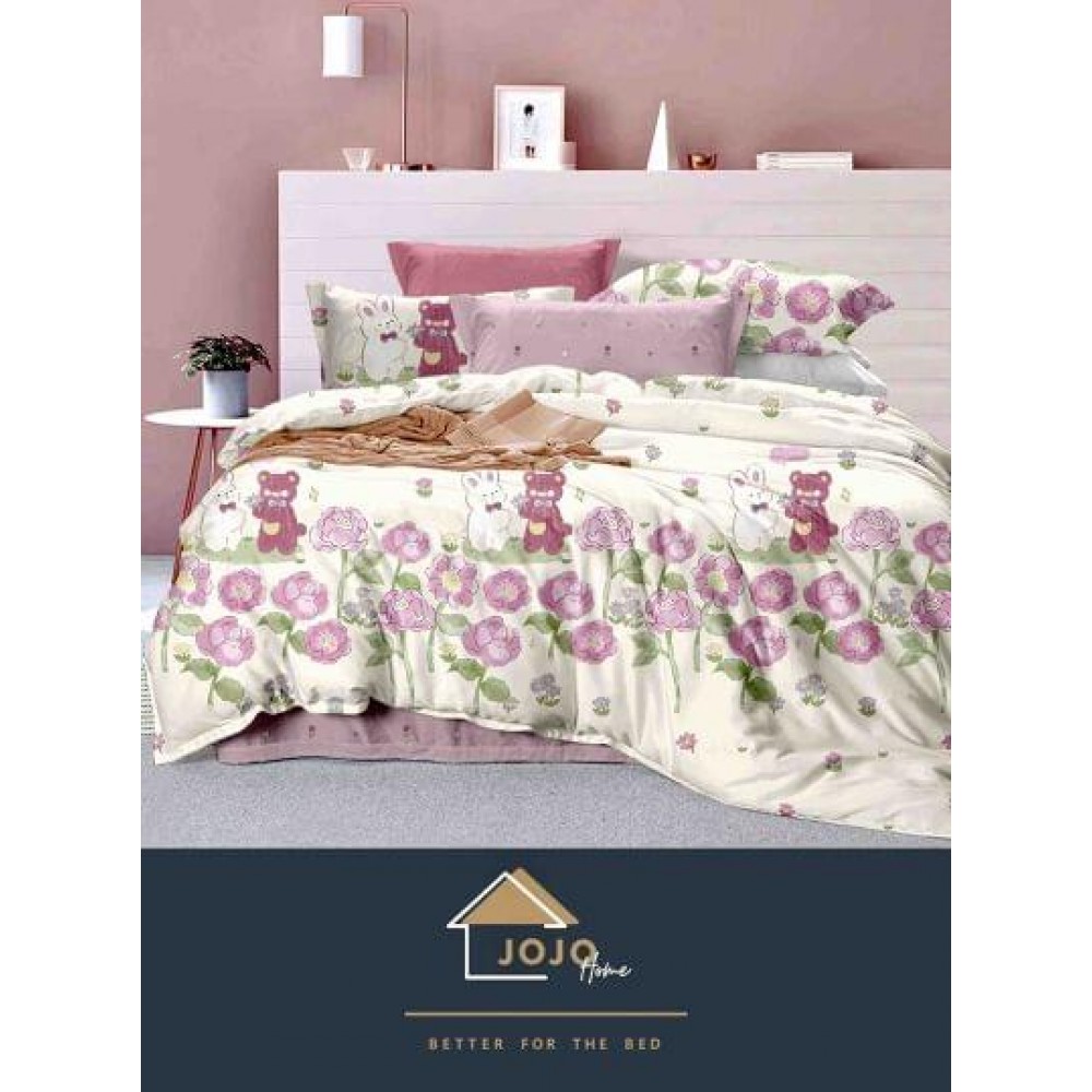 Set Lenjerie Eleganta Finet Din 4 Piese ,Pat 1 Persoana, Cearceaf de pat 155 x 230cm, JK-019 LENJERII DIN FINET 4 PIESE  /  1 PERSOANA JOJO