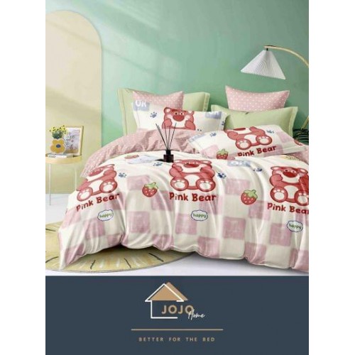 Set Lenjerie Eleganta Finet Din 4 Piese ,Pat 1 Persoana, Cearceaf de pat 155 x 230cm, JK-021
