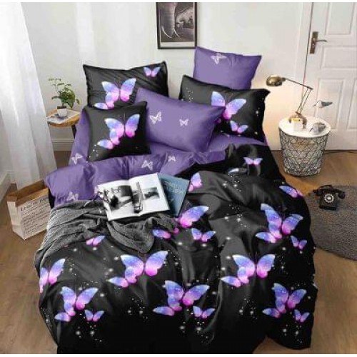 Set Lenjerie Eleganta Finet Din 4 Piese ,Pat 1 Persoana, Cearceaf de pat 155 x 230cm, JK-034