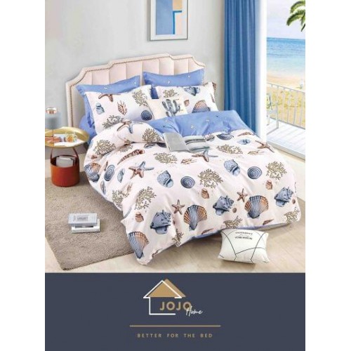 Set Lenjerie Eleganta Finet Din 4 Piese ,Pat 1 Persoana, Cearceaf de pat 155 x 230cm, JK-037