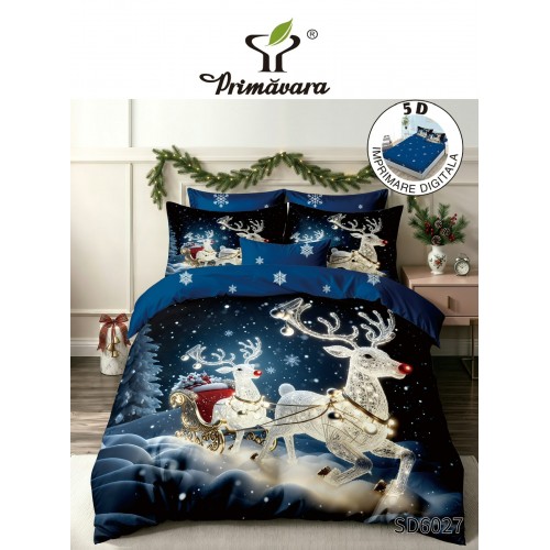 Lenjerie 5D Finet 6 Piese, cu Elastic, Imprimeu Digital Identic cu Poza, Mos Craciun LCPR1
