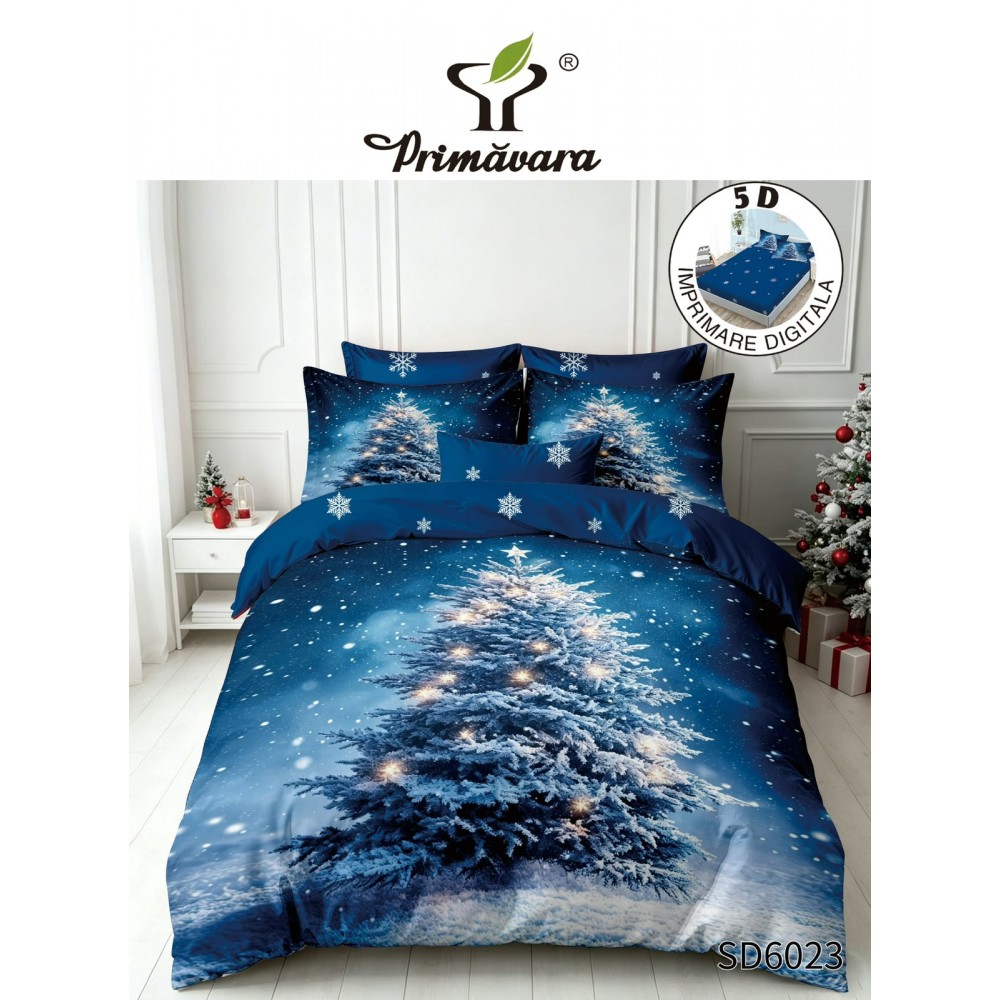 Lenjerie 5D Finet 6 Piese, cu Elastic, Imprimeu Digital Identic cu Poza, Mos Craciun LCPR5 LENJERII 6 PIESE