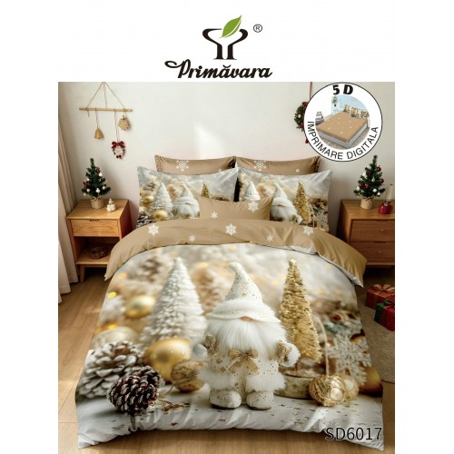 Lenjerie 5D Finet 6 Piese, cu Elastic, Imprimeu Digital Identic cu Poza, Mos Craciun LCPR15