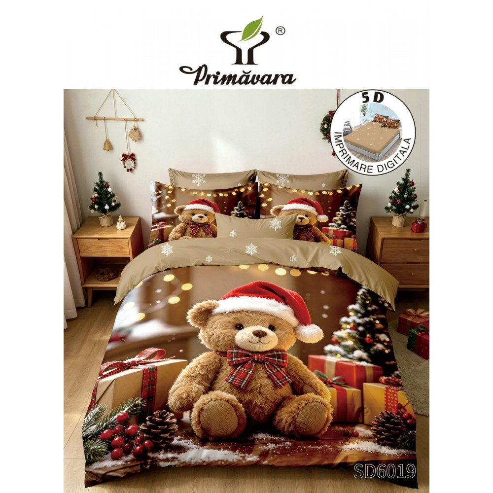 Lenjerie 5D Finet 6 Piese, cu Elastic, Imprimeu Digital Identic cu Poza, Mos Craciun LCPR16 LENJERII 6 PIESE