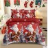 Lenjerie de Pat Crăciun 6 Piese,  Modele Festive, Mos Craciun LCRL7