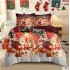 Lenjerie de Pat Crăciun 6 Piese,  Modele Festive, Mos Craciun LCRL10