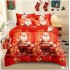 Lenjerie de Pat Crăciun 6 Piese,  Modele Festive, Mos Craciun LCRL13