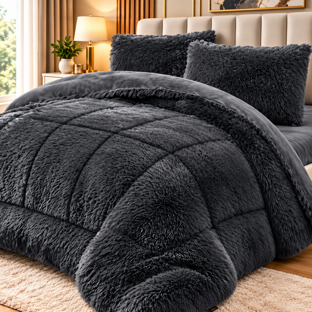 Pilotă Fluffy Pufoasă – Set 3 Piese cu 2 Fețe de Pernă, 200x230 cm PFLM4 PILOTE COCOLINO 3 PIESE