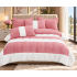 Set pilotă pufoasă Iepure, 6 piese, roz cu alb, LENJERE INCLUSA cu cearșaf cu elastic 180X200 SPLIM1