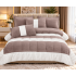 Set pilotă pufoasă Iepure, 6 piese, roz cu alb, LENJERE INCLUSA cu cearșaf cu elastic 180X200 SPLIM2