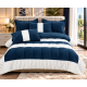 Set pilotă pufoasă Iepure, 6 piese, roz cu alb, LENJERE INCLUSA cu cearșaf cu elastic 180X200 SPLIM3 PILOTE BLANA IEPURE