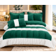 Set pilotă pufoasă Iepure, 6 piese, roz cu alb, LENJERE INCLUSA cu cearșaf cu elastic 180X200 SPLIM5 PILOTE BLANA IEPURE