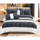 Set pilotă pufoasă Iepure, 6 piese, roz cu alb, LENJERE INCLUSA cu cearșaf cu elastic 180X200 SPLIM6 PILOTE BLANA IEPURE