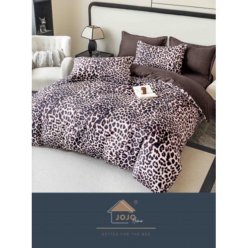 Set Lenjerie Eleganta pentru pat dublu din Bumbac Finet compusa din 6 piese, Cearceaf de pat 230x250cm, J-133