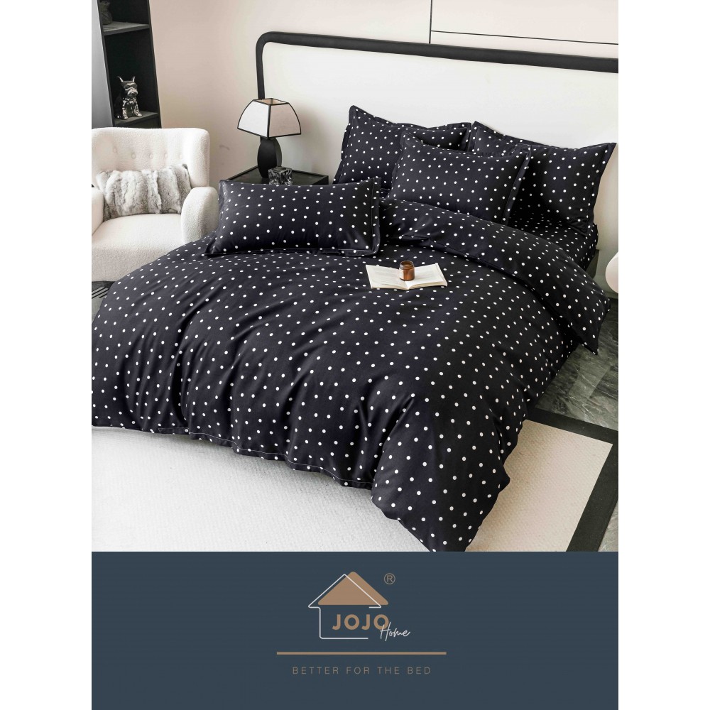 Set Lenjerie Eleganta pentru pat dublu din Bumbac Finet compusa din 6 piese, Cearceaf de pat 230x250cm, J-135 Lenjerii din finet 6 piese
